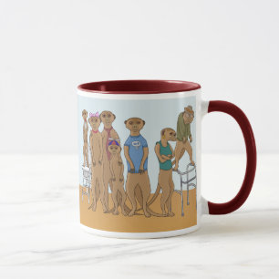 Meerkat Familien-Porträt-Tasse Tasse