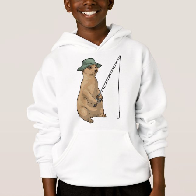 Meerkat Fishing Fisher Hoodie (Vorderseite)