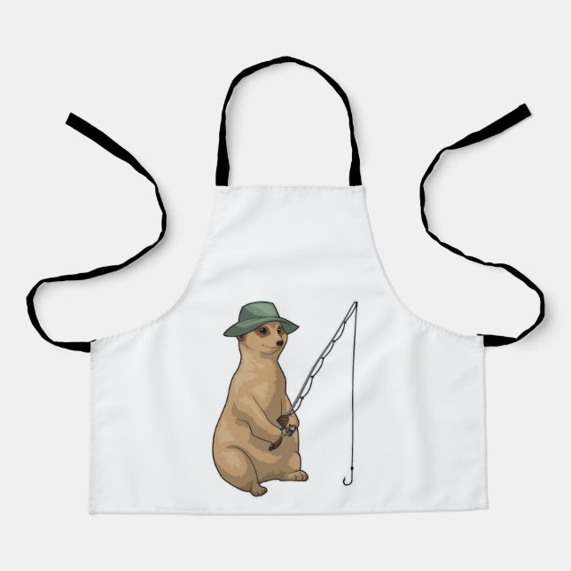 Meerkat Fishing Fisher Schürze (Vorderseite)