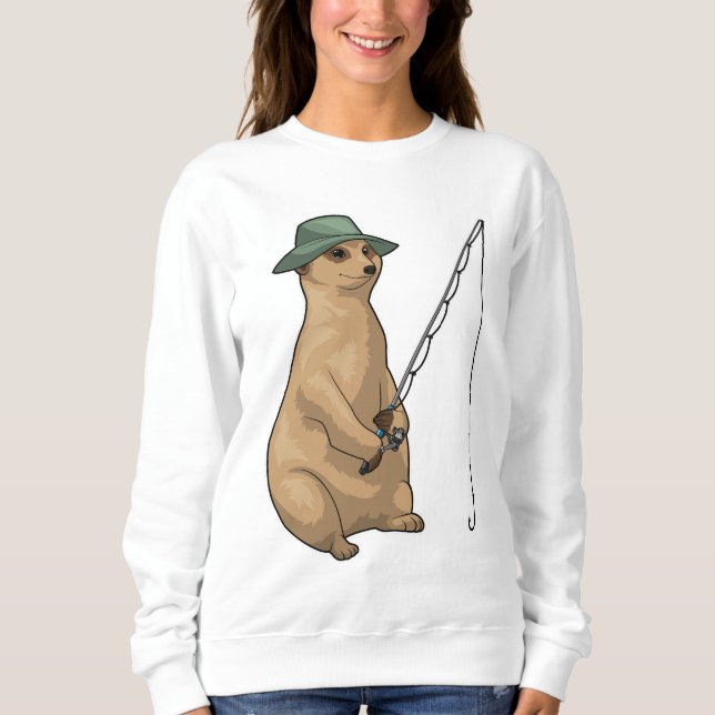 Meerkat Fishing Fisher Sweatshirt (Vorderseite)
