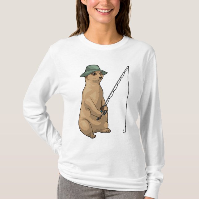 Meerkat Fishing Fisher T-Shirt (Vorderseite)