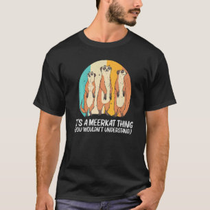 Meerkat for Men Women Retro Wildlife Zotier T-Shirt