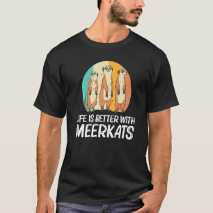 Meerkat for Men Women Retro Wildlife Zotier T-Shirt