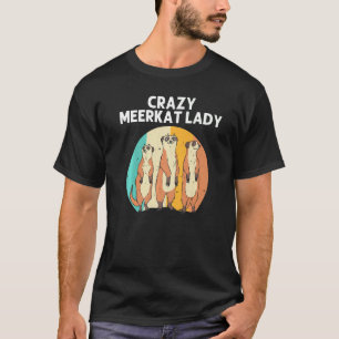 Meerkat for Women Mama Retro Wildlife ZoAnimal T-Shirt