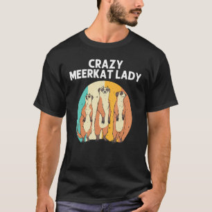 Meerkat for Women Mama Retro Wildlife ZoAnimal T-Shirt
