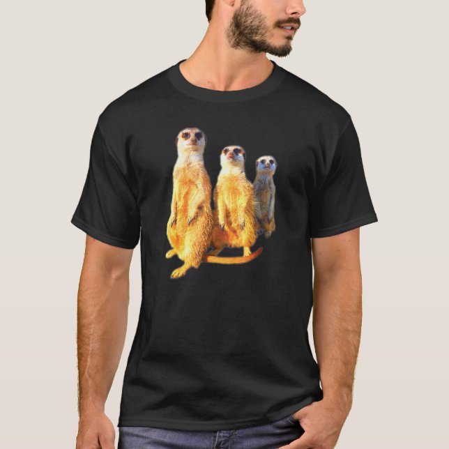 Meerkat Foto Gruppe coole Mekka süß T-Shirt (Vorderseite)