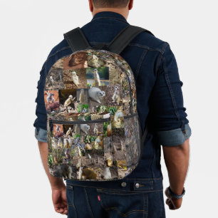 Meerkat FotoCollage, Bedruckter Rucksack