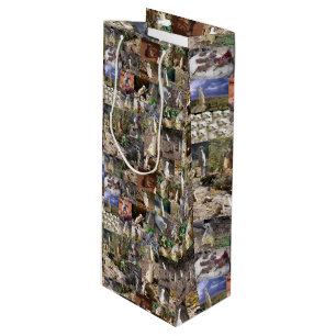 Meerkat FotoCollage, Geschenktüte Für Weinflaschen