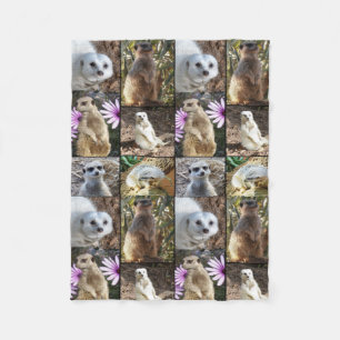 Meerkat FotoCollage, kleines Fleece Blanket.