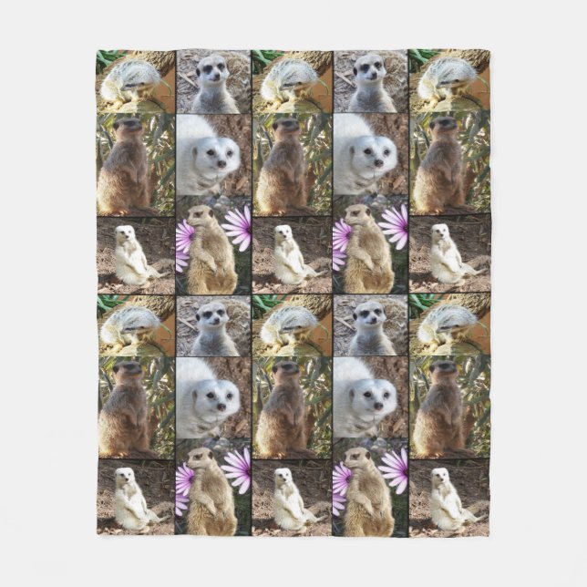 Meerkat Fotomaterial, mittleres Fleece Blanket. (Vorderseite)