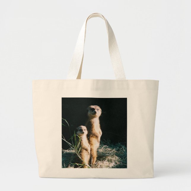 Meerkat Freund-Tasche Jumbo Stoffbeutel (Vorne)