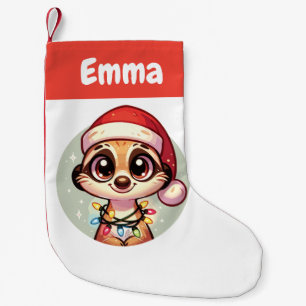 Meerkat Frohe Weihnachts Winter Tiere Meerkats Kleiner Weihnachtsstrumpf