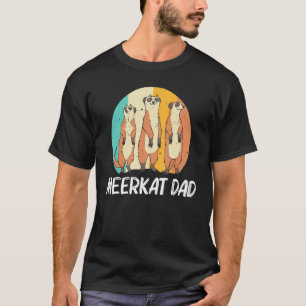 Meerkat für Vater Vater Retro Tierheim Tier T-Shirt