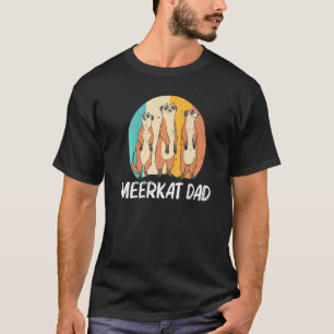 Meerkat für Vater Vater Retro Tierheim Tier T-Shirt