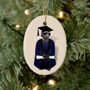 Meerkat Grad Abschluss Keramik Ornament
