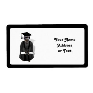 Meerkat Graduate W/Gray Gown & Black Sash