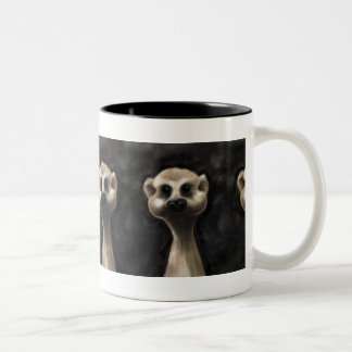 Meerkat große Kaffee-Tasse! Zweifarbige Tasse