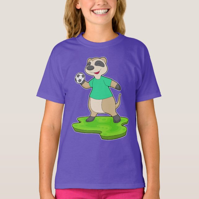 Meerkat Handball Spieler Handball T-Shirt (Vorderseite)