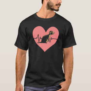 Meerkat Heartbeat Mongoose Tierart T-Shirt