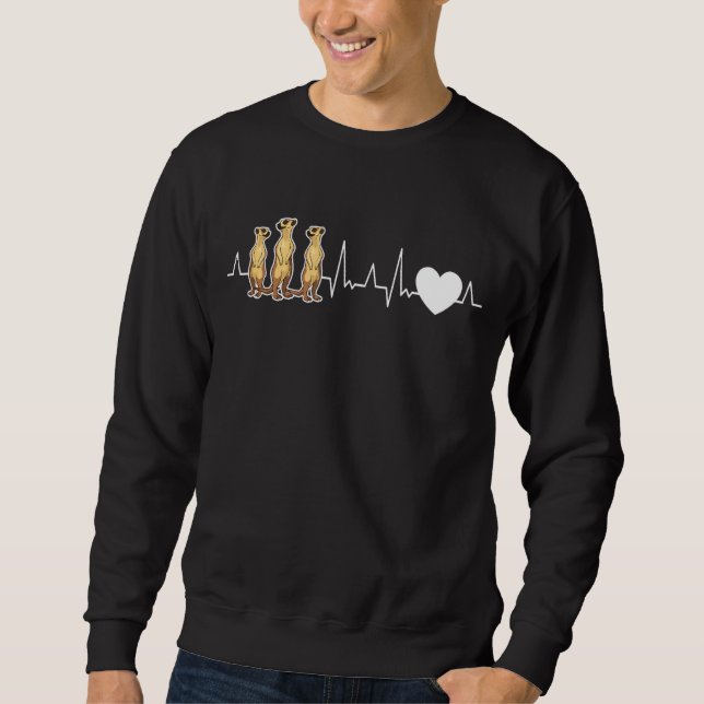 Meerkat Heartbeat Sweatshirt (Vorderseite)