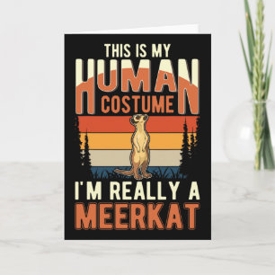 Meerkat Human Costume Halloween Meerkat Karte