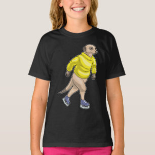 Meerkat Ice Skaten Ice Skate T-Shirt