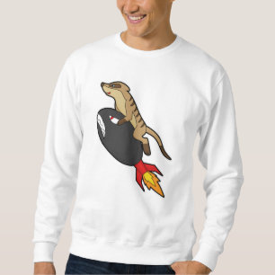 Meerkat im Flug mit Rakete Sweatshirt