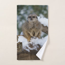 Meerkat in der schneekronylischen Printwerbung Handtuch