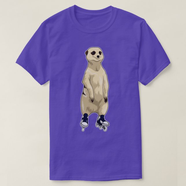Meerkat Inline Skaten Roller Skate T-Shirt (Design vorne)