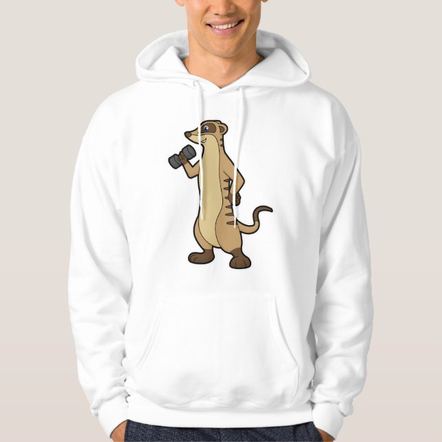 Meerkat Krafttraining mit Dumbell Hoodie (Vorderseite)