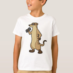 Meerkat Krafttraining mit Dumbell T-Shirt
