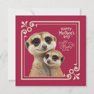 Meerkat-Liebensmomente Muttertagskarte Karte