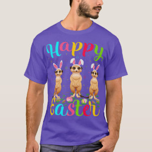 Meerkat Lover Osterneger Bunny Meerkat Happy T-Shirt