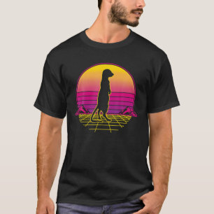 Meerkat Meerkats Mongoose Mammal Funny Retro T-Shirt