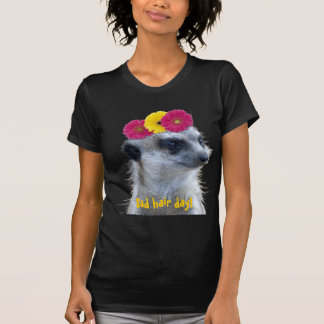 Meerkat mit 3 hellen Gänseblümchen T-Shirt