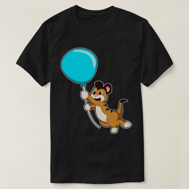 Meerkat mit Ballon 2 T-Shirt (Design vorne)