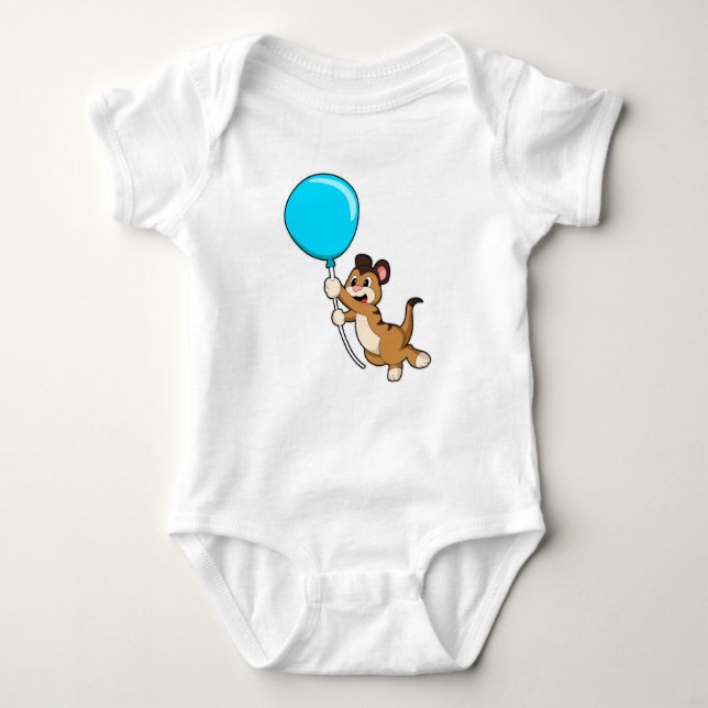 Meerkat mit Balloon Baby Strampler (Vorderseite)
