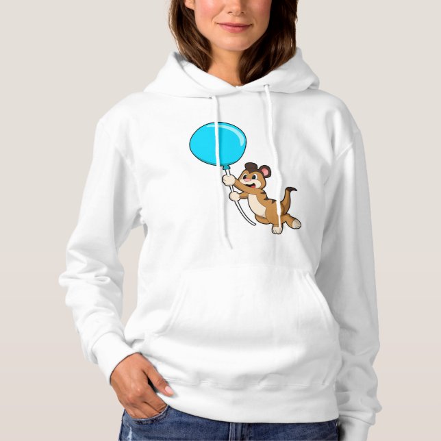 Meerkat mit Balloon Hoodie (Vorderseite)