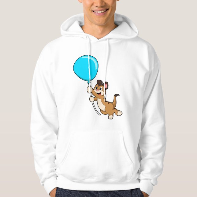 Meerkat mit Balloon Hoodie (Vorderseite)