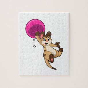 Meerkat mit Balloon Puzzle