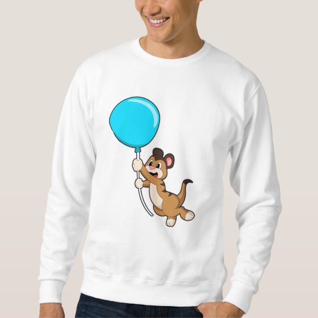 Meerkat mit Balloon Sweatshirt (Vorderseite)