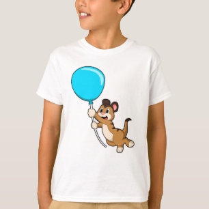 Meerkat mit Balloon T-Shirt