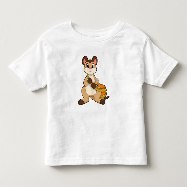 Meerkat mit Beutel Kleinkind T-shirt (Vorderseite)