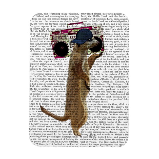 Meerkat mit Boom Box Ghetto Blaster 2 Magnet (Vertikal)