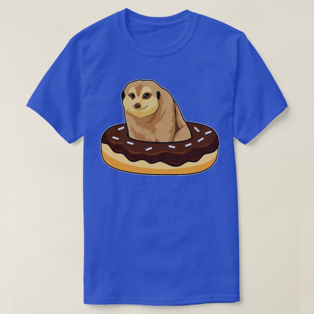 Meerkat mit Donut 1 T-Shirt (Design vorne)