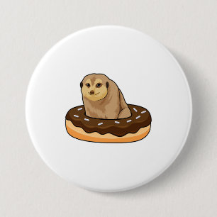 Meerkat mit Donut Button