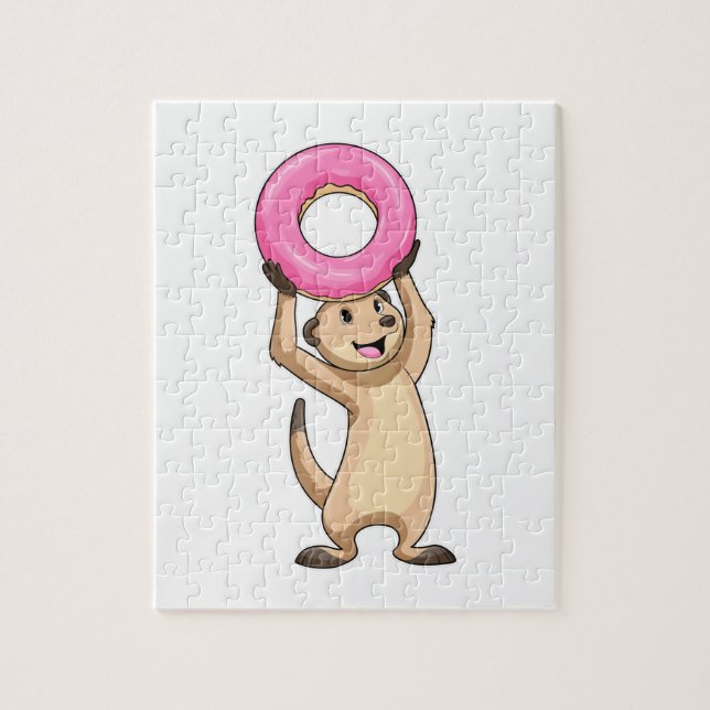 Meerkat mit Donut Puzzle (Vertikal)