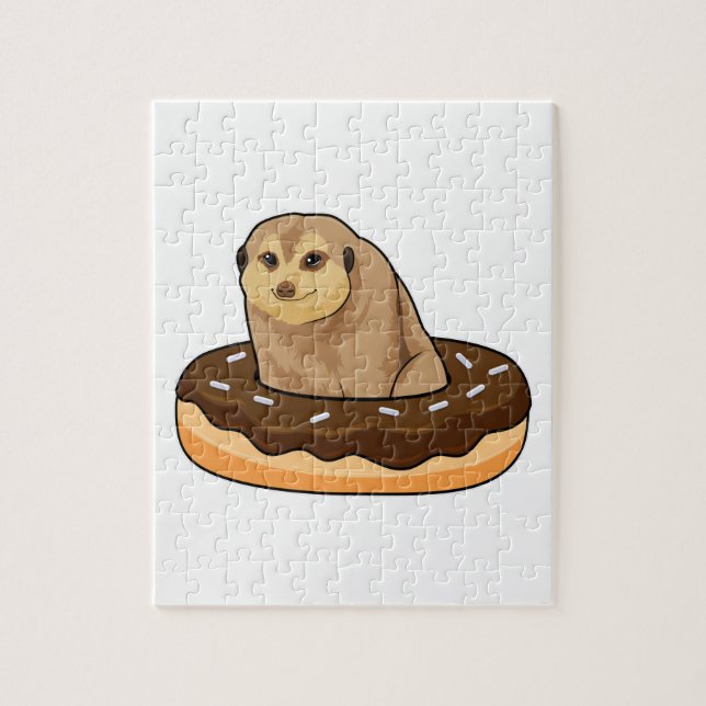 Meerkat mit Donut Puzzle (Vertikal)
