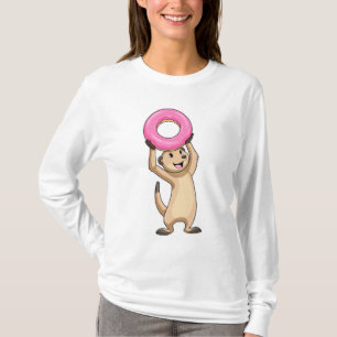 Meerkat mit Donut T-Shirt