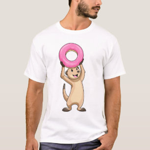 Meerkat mit Donut T-Shirt